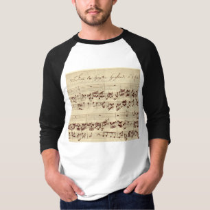 Old Music Notes - Bach Music Sheet T-Shirt
