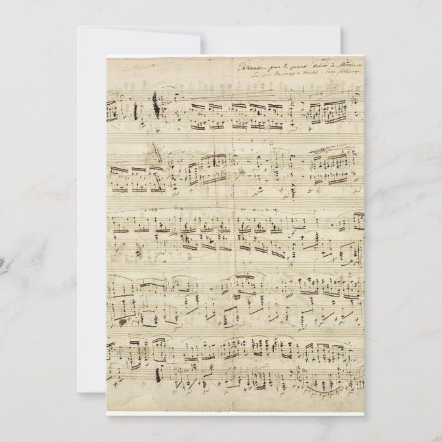 Old Music Notes - Chopin Music Sheet (Front)