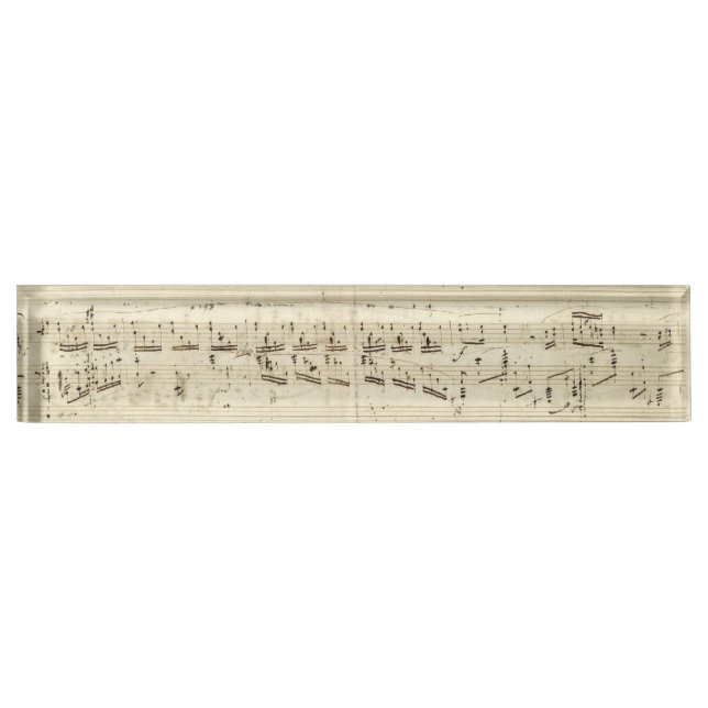Old Music Notes - Chopin Music Sheet Nameplate (Front)