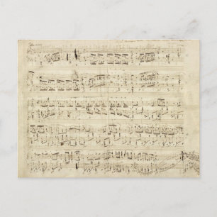 Old Music Notes - Chopin Music Sheet Postcard