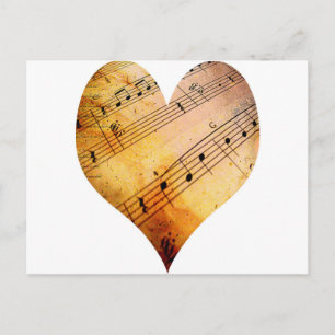 old music postcard