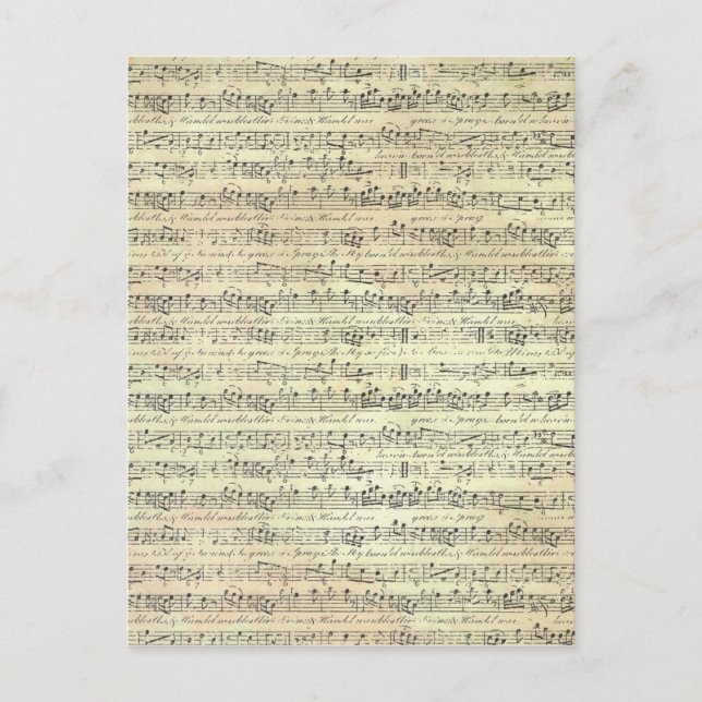 old music postcard (Front)