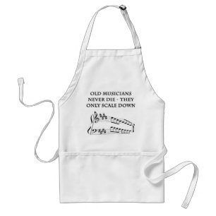 Old musicians never die apron