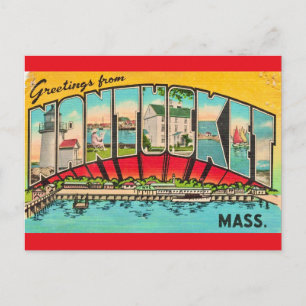 Old Nantucket Island Postcard