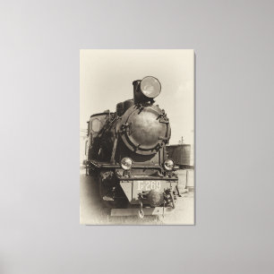 Old narrow-gauge steam engine Gr-269 Canvas Print