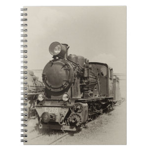 Old narrow-gauge steam engine Gr-269 Spiral Notebook