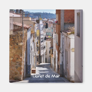 Old narrow street in Lloret de Mar, Spain travel Magnet