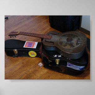 Old National Duolian Guitar Poster