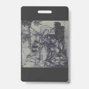 Old Nativity scene og Jesus Christ ID Badge