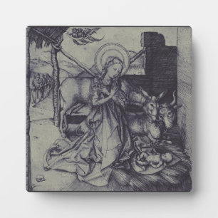 Old Nativity scene og Jesus Christ Plaque