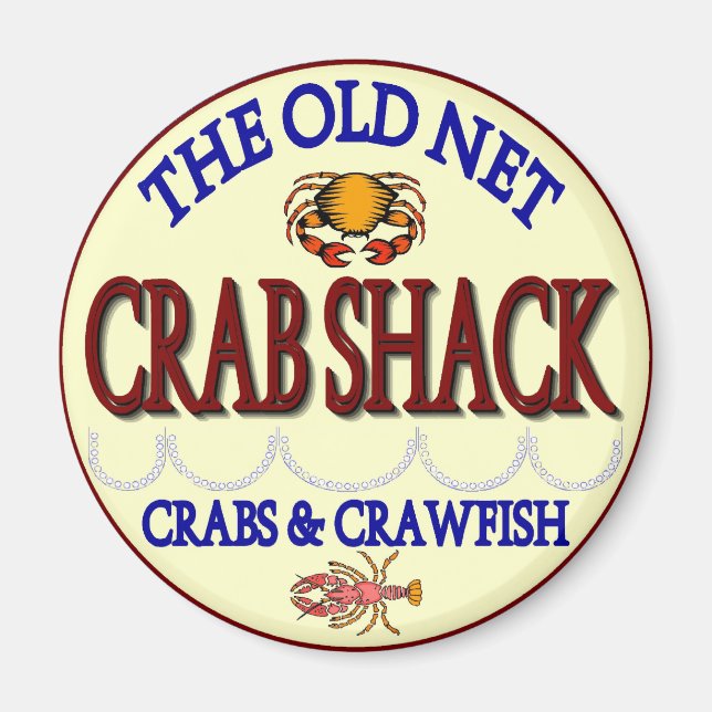 Old Net Crab Shack Logo Magnet (Front)