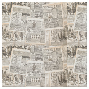 old newspaper fabric