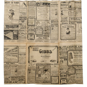 Old newspaper: vintage paper background. shower curtain