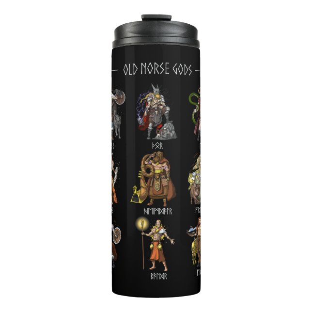 Old Norse Gods Thermal Tumbler (Front)