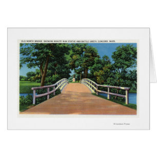 Old North Bridge View of Minute Man Statue