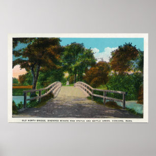 Old North Bridge View of Minute Man Statue # 2 Poster