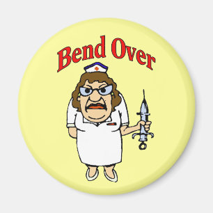 Old Nurse Bend Over Magnet