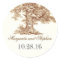Old oak tree wedding stickers