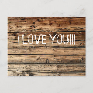 Old oak wood texture love card