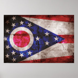 Old Ohio Flag; Poster