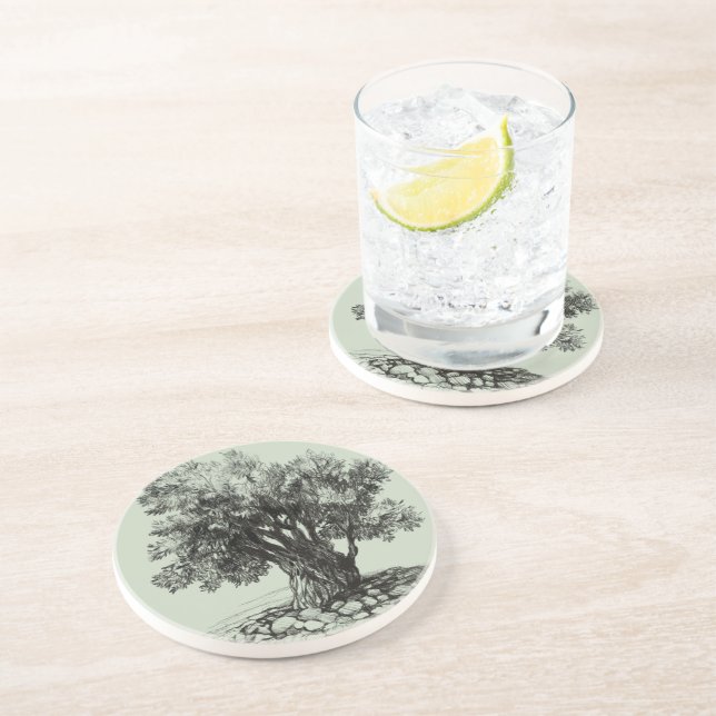 Old olive tree coaster (Side)