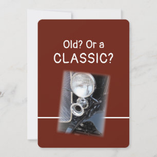 Old or a Classic 1920s Bentley Fun Birthday Card