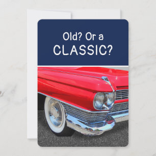 Old or a Classic 1960 Cadillac Fun Birthday Card