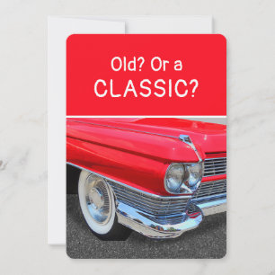 Old or a Classic 1960 Cadillac Fun Birthday Card