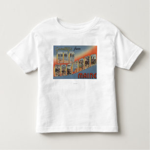 Old Orchard, Maine - Large Letter Scenes Toddler T-Shirt