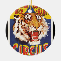 Old original vintage tiger circus poster 1900s