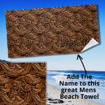 Old Ornate Carved Wood Panels Brown  Beach Towel<br><div class="desc">Old Ornate Wood Panels - - see more great sock designs in my store.</div>