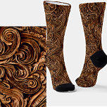 Old Ornate Wood Carved Vintage Panels Brown Socks<br><div class="desc">Old Ornate Wood Panels Socks - - Images are mirrored for symmetry when being worn - - see more great sock designs in my store.</div>