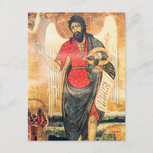 Old Orthodox icon of John the Baptist Postcard