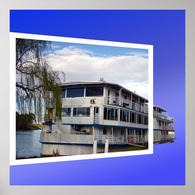 Old Paddle Steamer Popout Art, Poster (Front)
