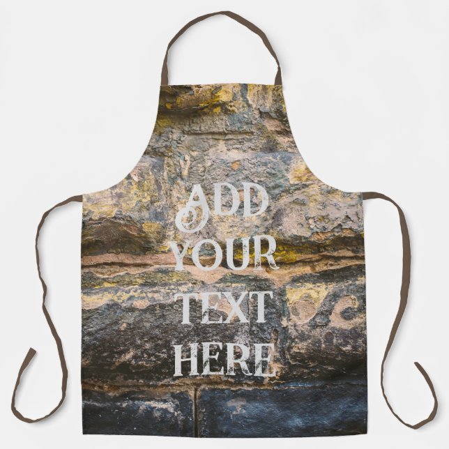 Old painted brick wall apron (Front)