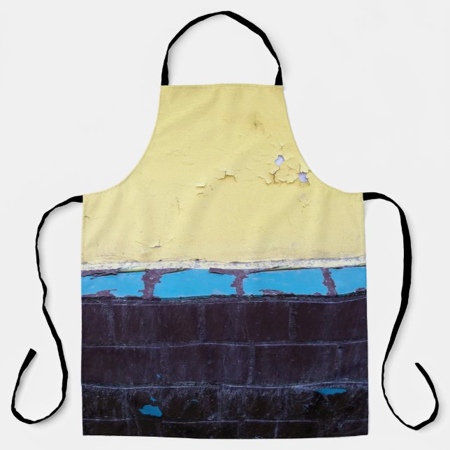 Old painted damaged concrete wall. Texture. Abstra Apron (Front)