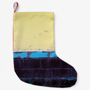 Old painted damaged concrete wall. Texture. Abstra Small Christmas Stocking