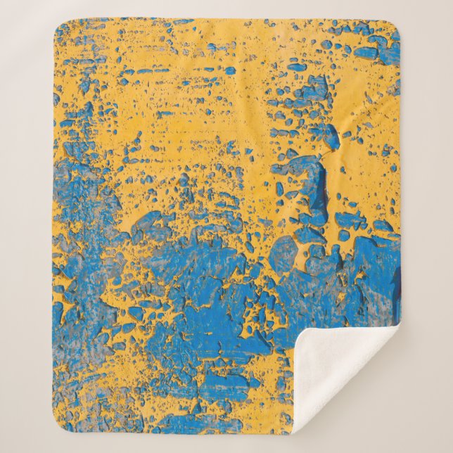 Old painted wall - texture,  background. abstract, sherpa blanket (Front)