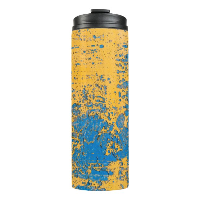 Old painted wall - texture,  background. abstract, thermal tumbler (Front)