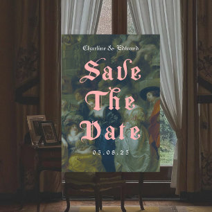 Old Painting Gothic Save the Date Invitation