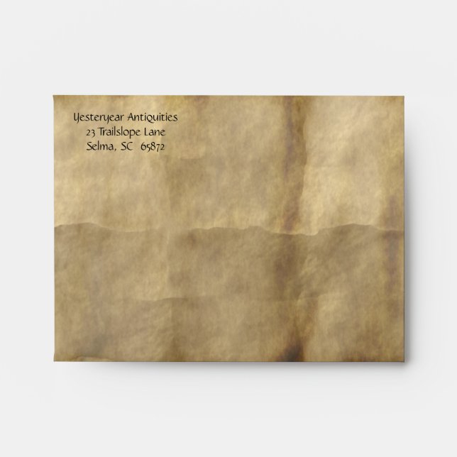 Old Paper A2 Notecard Envelope (Front)