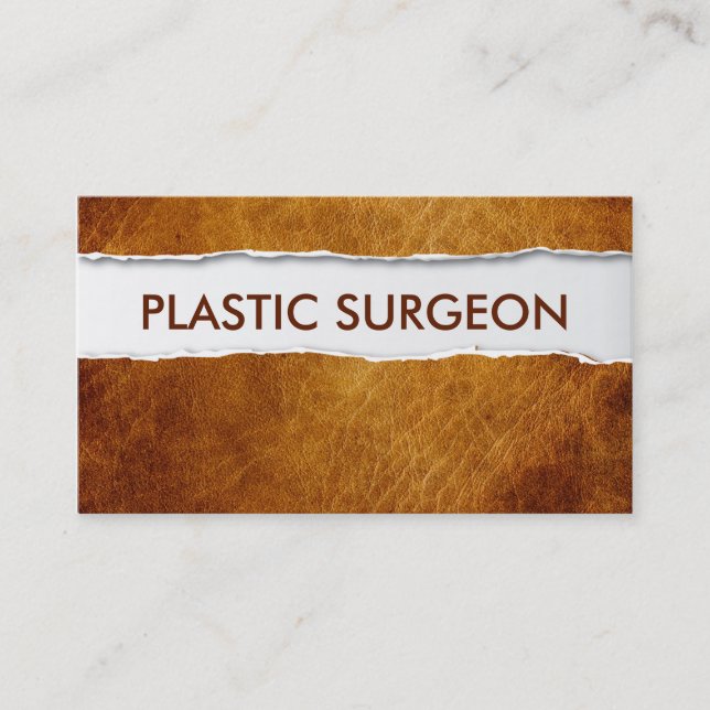 Old Paper Plastic Surgeon Business Card (Front)