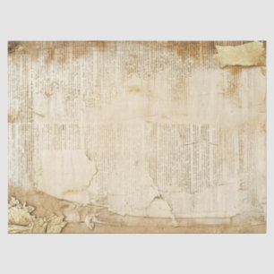 Old paper with torn edges gold foil cracked wall