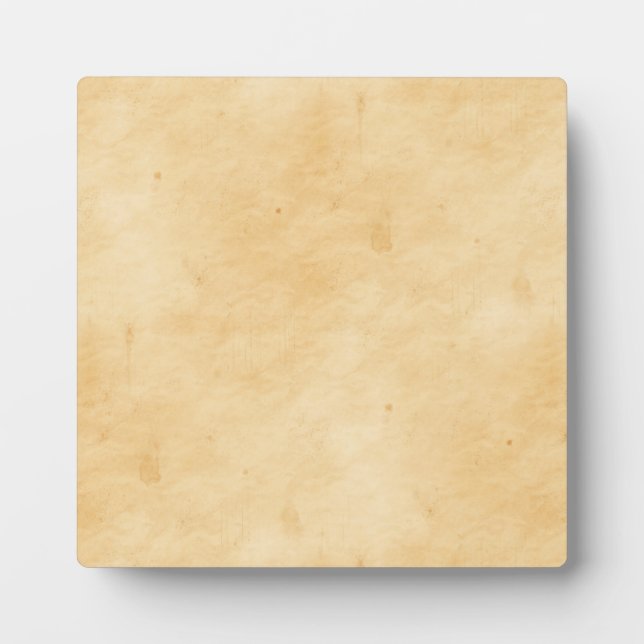 Old Parchment Background Stained Mottled Look Plaque (Front)