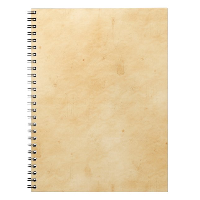 Old Parchment Background Stained Mottled Look Spiral Notebook (Front)