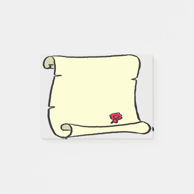 Old Parchment Scroll Style Post-it Notes (Front)