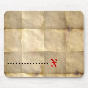 Old Parchment, Treasure Map Paper Mouse Pad