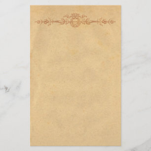 Old parchment with ornament Stationery