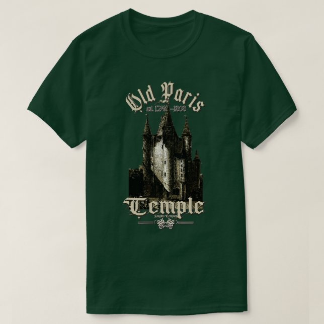 Old Paris Temple Knights Templar T-Shirt (Design Front)