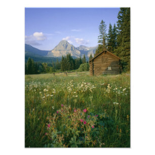 Old Park Service cabin in the Cut Bank Valley Photo Print